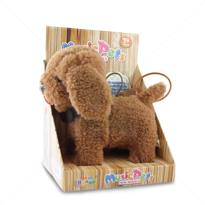 Interaktives Haustier LEAN Toys Hund | Pudel braun